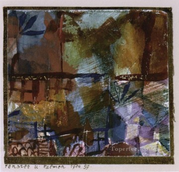 抽象的かつ装飾的 Painting - 窓とヤシの木 抽象表現主義